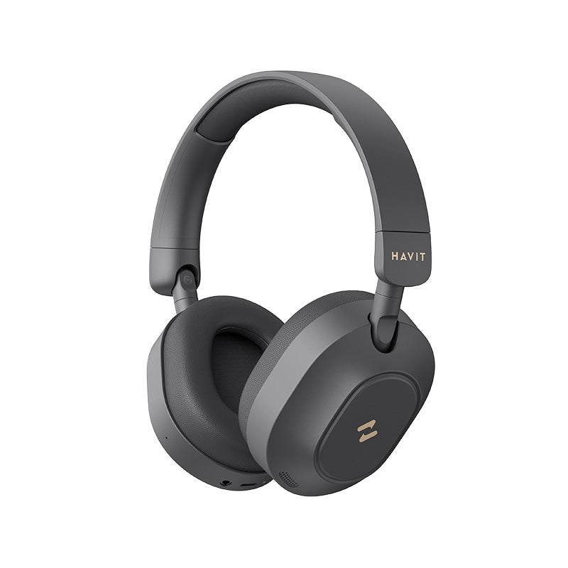 Havit H668BT headphones with charging cable and accessories included