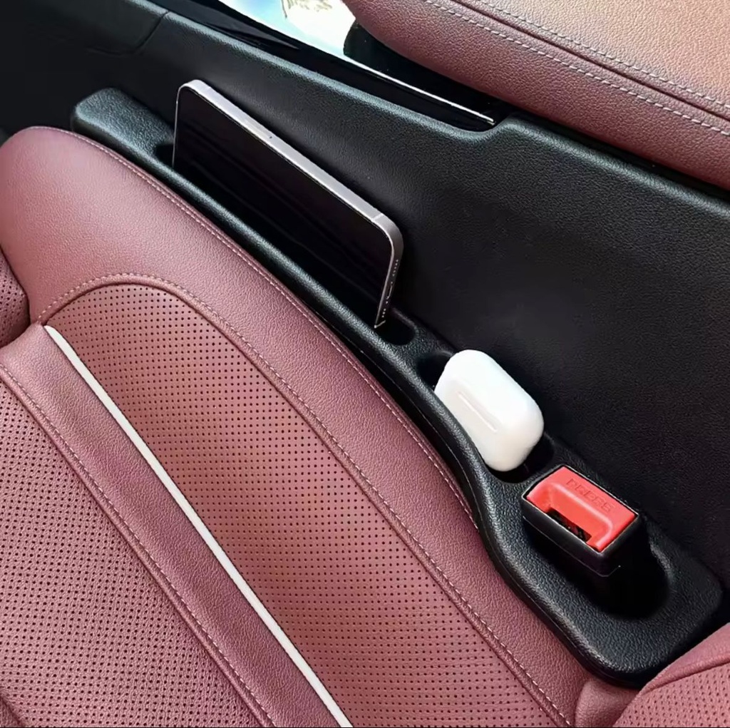 Black PU leather filler demonstrating easy installation and sleek car interior design
