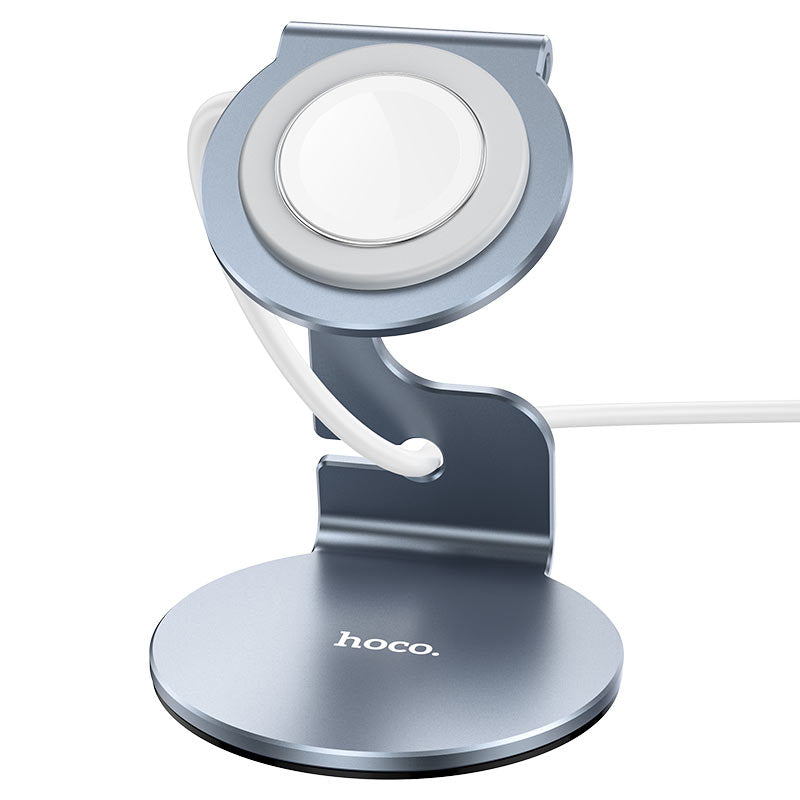 HOCO HD7 stand expanded and holding smartphone in landscape position with charging indicator