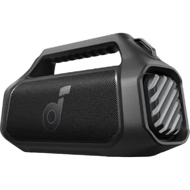 Anker Soundcore Boom 2 Plus speaker on beach sand showing durability