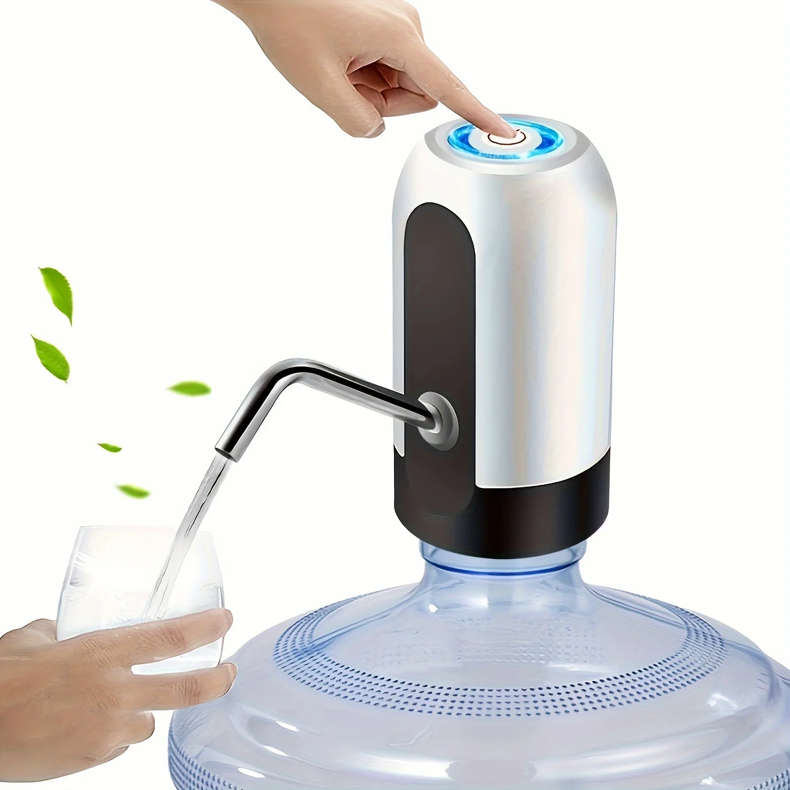Portable USB Rechargeable Electric Water Bottle Pump, Automatic Drinking Dispenser