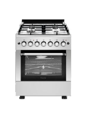Ferre 60x60 full gas free standing cooker, 4 Burners Stainless Steel Full Safety
