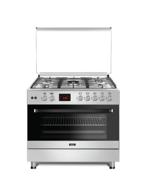 Ferre Gas Cooker 90*60 - 5 Burner Auto Ignittion Cast Iron Digital timer