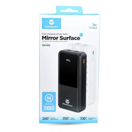 Onemust 20000mAh Mirror Surface Power Bank
