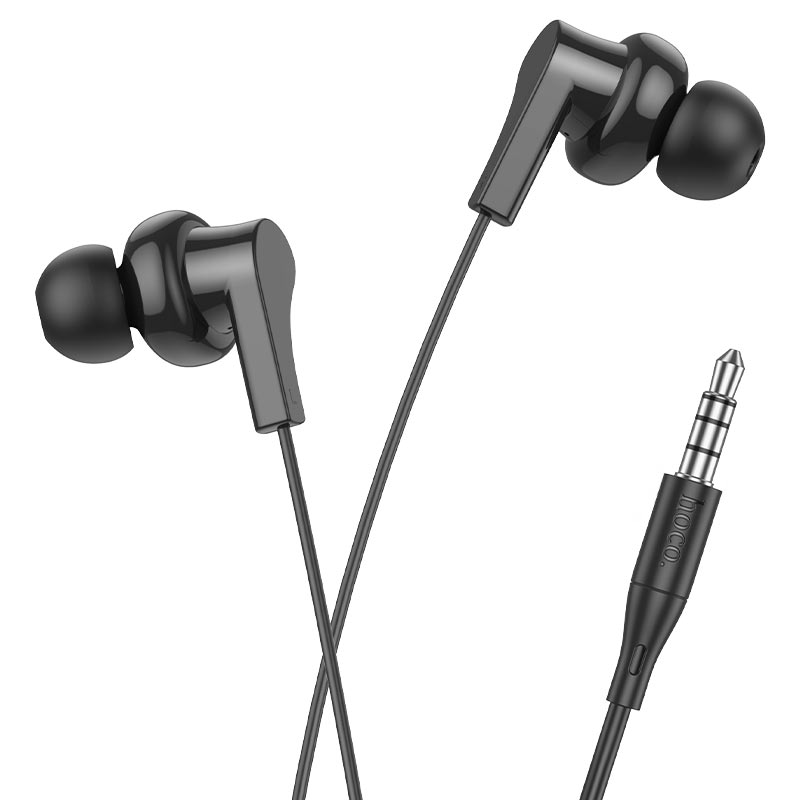 hoco M114 Jia Universal Digital Earphones with Mic — Black
