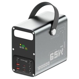 Konfulon 120000mAh 65W Portable Power Station with Solar Charging