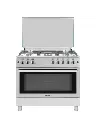 Cooker Ferre 90*60cm 5 Burners Free Standing Gas Cooker – Silver