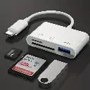 Type C To SD Card Reader OTG USB Cable Micro SD/TF Card Reader Adapter Camera Adapter Memory Card Data Transfer For IOS Android Windows