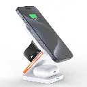 Portable Magnetic 3 in 1 Wireless Charger Foldable Fast Charging 