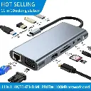 11 in 1Usb C Hub Docking Station Adapter for Laptop Usb 3.1 Type-C Hubs with HDMI VGA RJ45 SD TF Audio Pd 100w 
