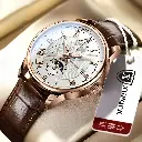 Men Quartz Watch Wrist Watch Luminous Waterproof Analog Hand Wind Skeleton 
