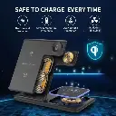 3 in 1 Magnetic Wireless Charger Phone Stand Fast Wireless Station Magnetic Mobile Phone Holder