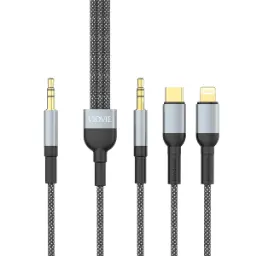 3 IN 1 Braided Wire Aux Cable
